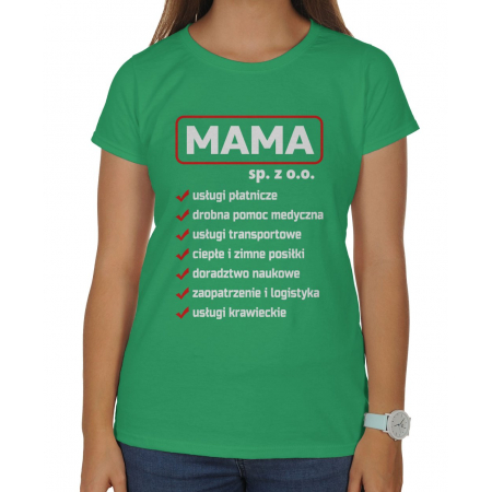 Koszulka damska Na dzień matki Mama sp.z.o.o.